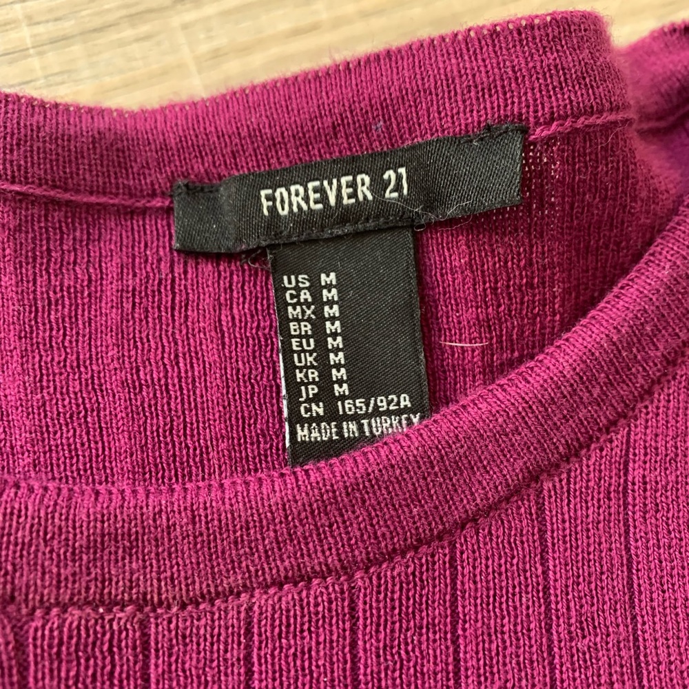 Plum Ruffled Long Sleeve - Picture 2 of 3
